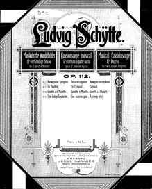 Partition complète, Musikalische Wandelbilder, Op.112, Schytte, Ludvig