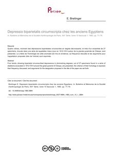 Depressio biparietalis circumscripta chez les anciens Egyptiens - article ; n°1 ; vol.10, pg 71-79
