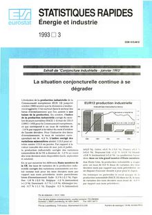 STATISTIQUES RAPIDES Énergie et industrie. 1993 3