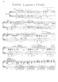 Partition complète, Tasso: Lamento e Trionfo, Symphonic Poem No.2 par Franz Liszt
