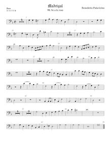 Partition viole de basse, Madrigali a 5 voci, Libro 3, Pallavicino, Benedetto