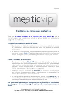 L exigence de rencontres exclusives - CP Meetic VIP