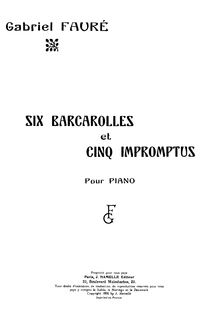 Partition complète including title pages (scan), Barcarolle No.1 en A minor, Op.26