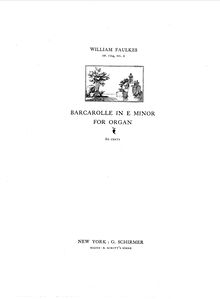 Partition , Barcarolle, Nocturne et Barcarolle, Op.104, 1. F major2. E minor
