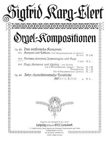Partition No.2, 3 Sinfonische Kanzonen, 3 Symphonic canzoni, Karg-Elert, Sigfrid