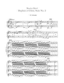 Partition violons II, Daphnis et Chloé  No.2, Fragments symphoniques II