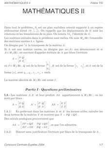 CCSE 2004 concours maths TSI