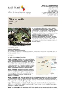 Visiter la Chine en famille - brochure été-automne 2014