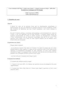 Cours-séminaire IEP – Dijon (1er cycle est-européen – 2006-2007)
