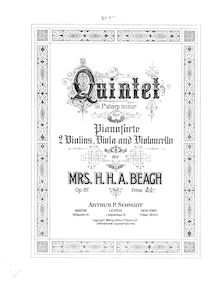 Partition de piano, Piano quintette, Quintet in F-sharp minor for Piano and Strings