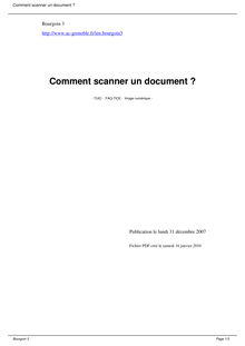 Comment scanner un document ?