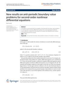 New results on anti-periodic boundary value problems for second-order nonlinear differential equations