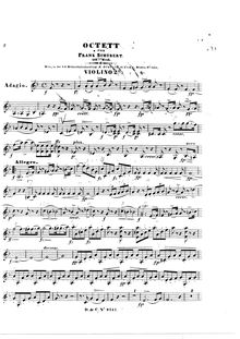 Partition violon 2, Octet, Octet in F major, Schubert, Franz