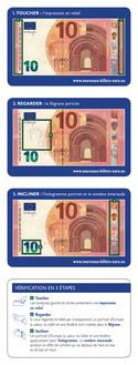 Pour reconnaitre le billet de 10 euros