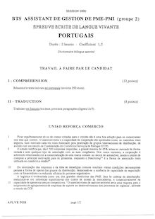 Portugais 2000 BTS Assistant de gestion de PME-PMI (AG)