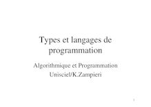 Types et langages de programmation