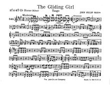 Partition cor 3.4 (E♭), pour Giliding Girl, Sousa, John Philip