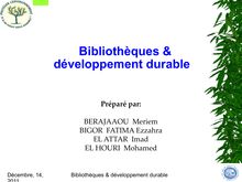 Bibliothèque & développement durable