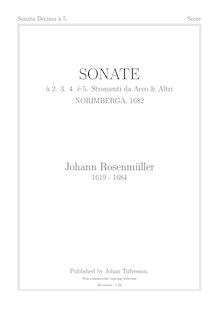 Partition Sonata No.10, Sonatae à 2,3,4 è 5 stromenti da arco et altri