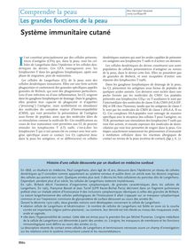 Les grandes fonctions de la peau - Système immunitaire cutané