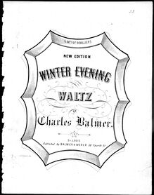 Partition complète, Winter Evening Waltz, G major, Balmer, Charles