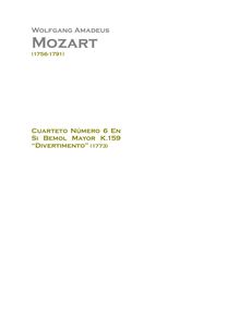 Partition complète, corde quatuor No.6, Divertimento, B♭ major, Mozart, Wolfgang Amadeus par Wolfgang Amadeus Mozart