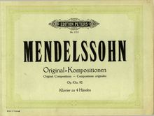 Partition complète, Andante und Variationen, Mendelssohn, Felix