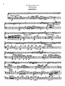 Partition basson 1, 2, Ah! Perfido, C major, Beethoven, Ludwig van