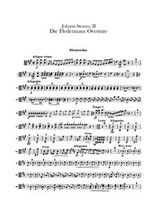 Partition altos, Die Fledermaus, Operetta en 3 acts, The Bat, Strauss Jr., Johann