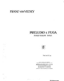 Partition Score (Solo violon), Prelude & Fugue pour Solo violon