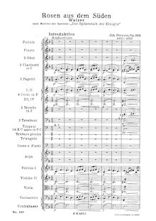 Partition complète, Rosen aus dem Süden, Op.388, Strauss Jr., Johann