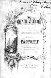 Partition Preliminaries - Act I, Quentin Durward, Opéra comique en trois actes