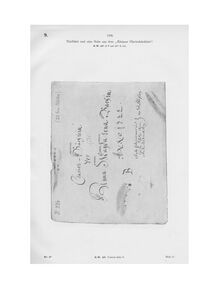 Partition Autograph title page et a gavotte from Kleine Clavierbuchlein, Notebook pour Anna Magdalena Bach