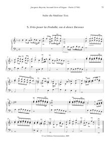 Partition , Trio pour la Pedalle, ou à deux Dessus, Oeuvres complètes d orgue