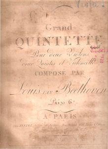 Partition viole de gambe 1Viola 2, corde quintette No.1, Op.4 (after pour Octet Op.103)