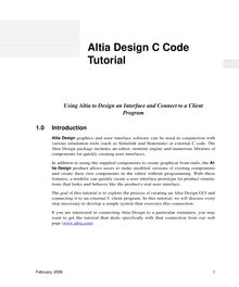Altia Design C Code Tutorial