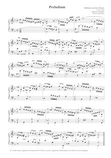 Partition complète, Preludium en G minor pour clavier instrument