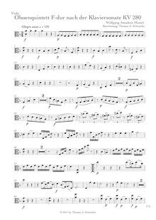 Partition viole de gambe, Piano Sonata No.2, F major, Mozart, Wolfgang Amadeus