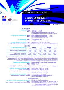 Les chiffres du livre et de l édition 2012-2013 (Ministère de la Culture)