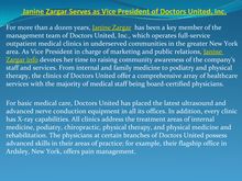 Janine Zargar Serves as Vice President of Doctors United, Inc.