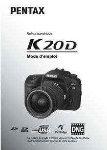 Mode d emploi Photo numériques Pentax  K20D