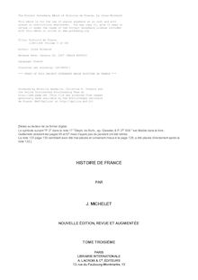 Histoire de France par Jules Michelet