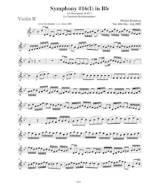 Partition violons II, Symphony No.16, Rondeau, Michel