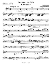 Partition clarinette 2, Symphony No.33, A major, Rondeau, Michel