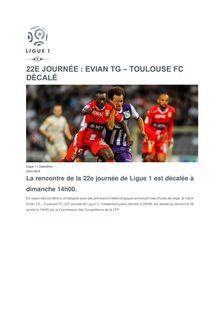 EVIAN TG – TOULOUSE FC DÉCALÉ