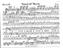 Partition parties complètes, Sound Off! March, Sousa, John Philip