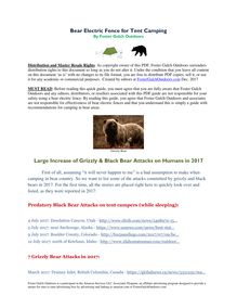 Choosing a Bear Electric Fence for Tent Camping