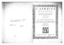 Partition complète, Capricci poetici di Gioan Felice Sances [...] a una, doi, tre voci