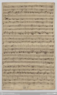 Partition Incomplete Score (half of dernier mouvement seulement), Sinfonia en D major No.1