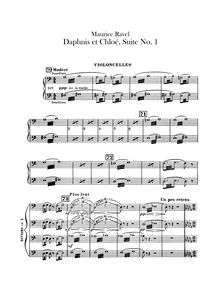 Partition violoncelles, Daphnis et Chloé  No.1, Fragments symphoniques